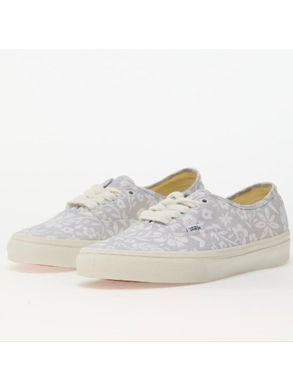 Vans Authentic Classic Women Size 10 Wood Block White Floral 1026